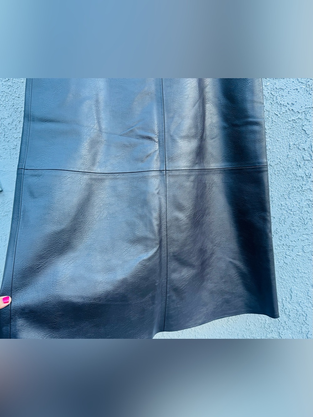 H&M Edition Faux Leather Maxi Skirt Chocolate Brown Size 10 PPP aa - Picture 6 of 11
